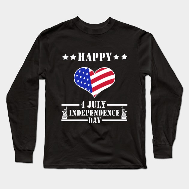 4th of july 2020 Long Sleeve T-Shirt by DESIGNSDREAM